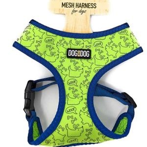 Dog for Dog Lime Green Mesh Harness EUC